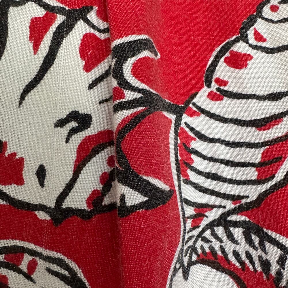 Vintage Royal Robbins Red White Seashell High Waist Pleated Cotton Shorts Sz 6 - Picture 11 of 14